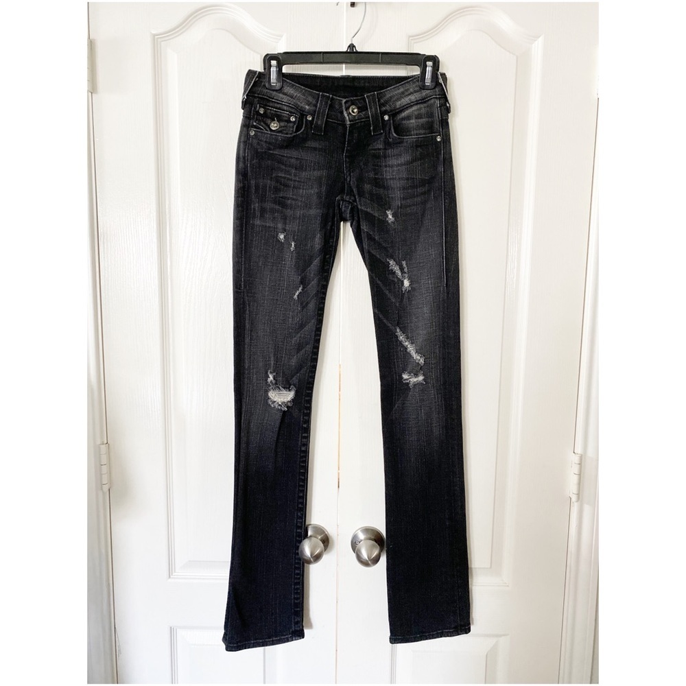 True Religion black jeans size 25 rhinestones